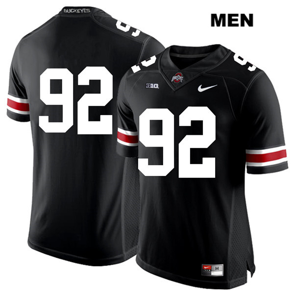 Ohio State Buckeyes Men's Haskell Garrett #92 White Number Black Authentic Nike No Name College NCAA Stitched Football Jersey ZW19J45ZE